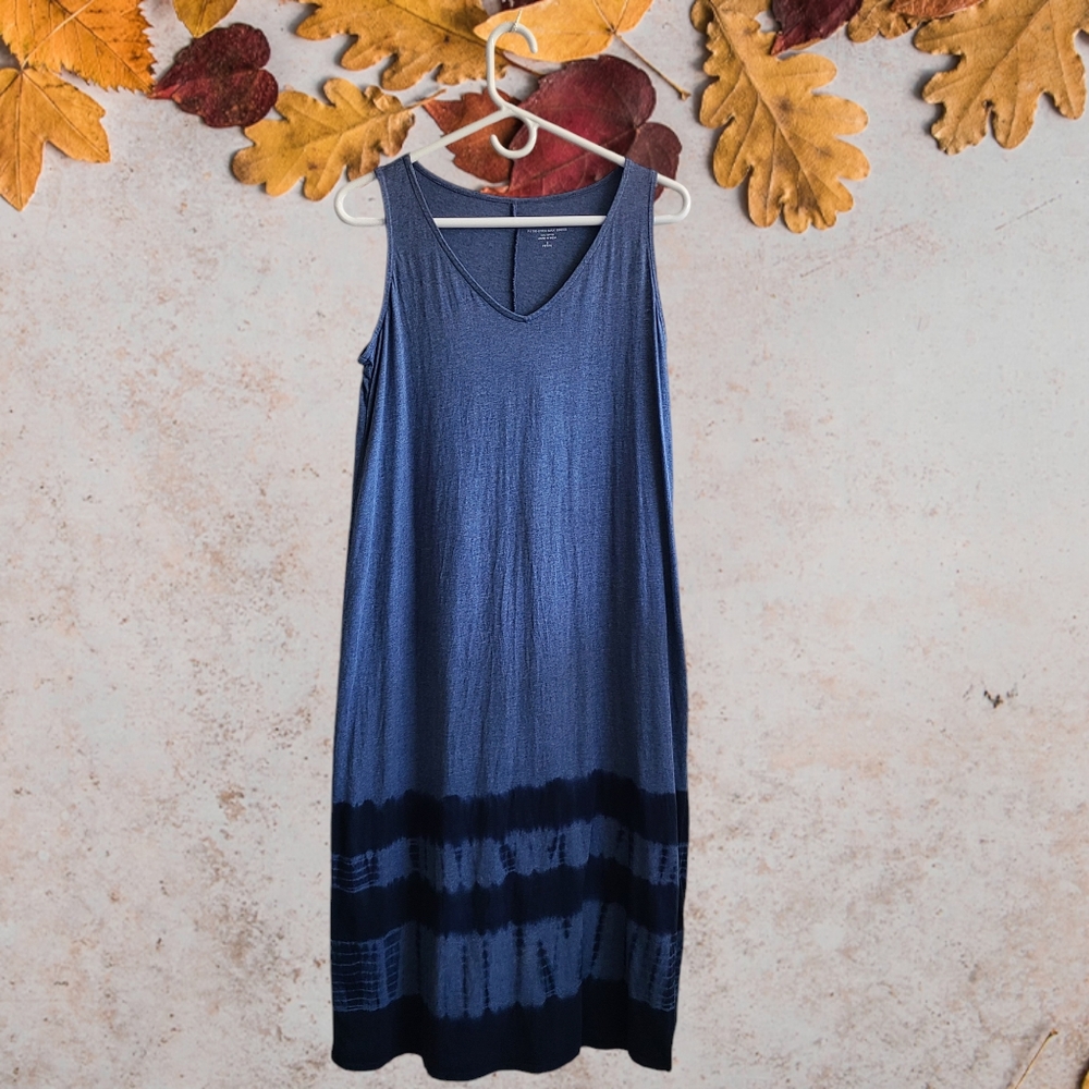 J Jill Pure Jill 100 % Cotton Tie-Dyed Maxi Dress